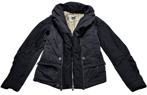 Doudoune bleu large - bleu, col