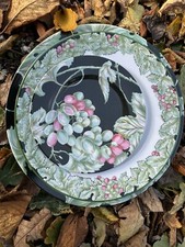 6 (12) assiettes Dessert Vendanges Patrick Frey Deshoulieres  Porcelaine Limoges