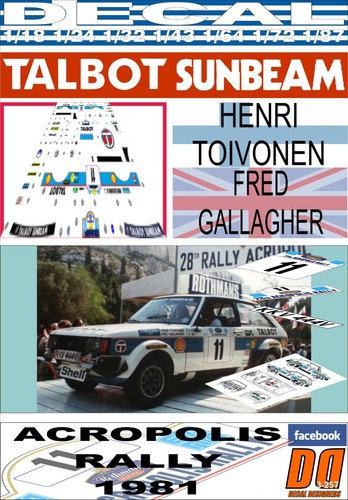 Decal talbot sunbeam lotus - decal,