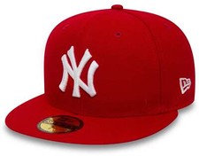 Casquette De Baseball MLB Scarlet 59Fifty New Era Des New York Yankees