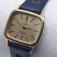 Montre Omega De Ville – Swiss Made – Quartz  Design Vintage 1970s –  Doré