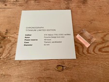 New - Montre Plaque Porsche Design Plaque Montre - Chronographe Titane - Métal