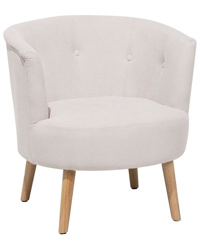 Fauteuil tissu blanc crème - en,