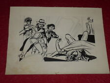 [DESSIN PRESSE BD] MARCEL THIERRY DESSIN ORIGINAL ENCRE Scène 18e Costumes