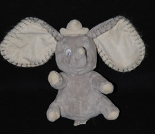 Peluche doudou Dumbo l'éléphant DISNEY NICOTOY gris beige chapeau 18 cm TTBE