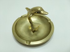 Cendrier en laiton - déco marine (dauphin)