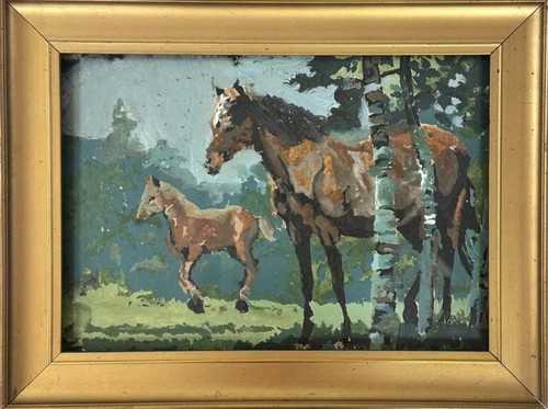 Tableau ancien huile - huile, portrait