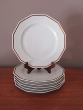 6 Assiettes plates Octogonales
