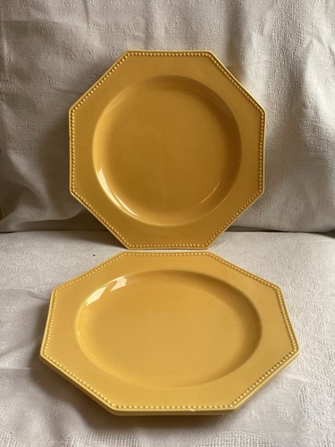 Assiette octogonale perles - assiette,