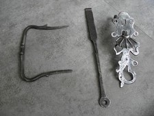 Antique Wrought Iron Sliding Bolt/Lock Plank Door ornate Latch Lock STEEL retro