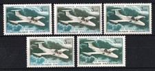 FRANCE YVERT AIR POST 39 SCOTT C38 " JET MS760 VARIETIES 5 COLORS " MNH VF T677