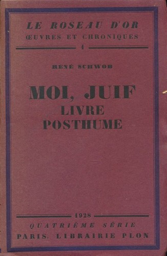 Moi juif livre posthume - moi,,