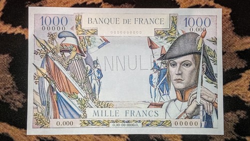 Billet 1000 francs volontaire - 1000,