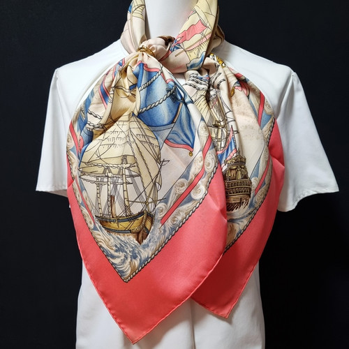 Rare vintage foulard soie - rare, en