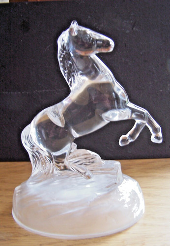 Figurine cheval cabré cristal - cheval,