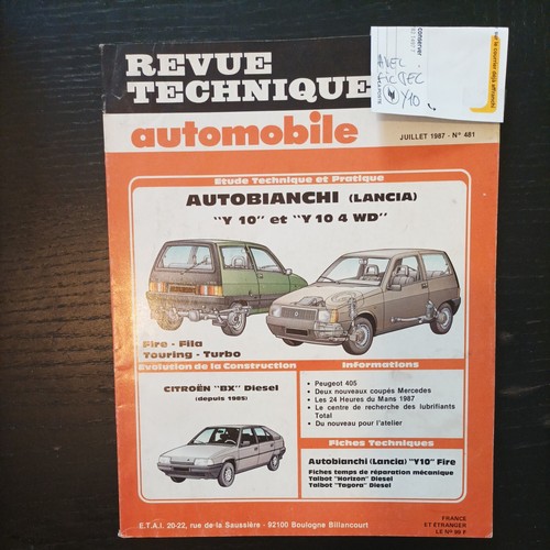 Revue technique autobianchi - revue,