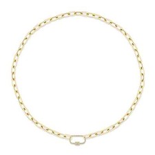 Diamant Papier Pince Lien Collier 14K or Jaune 0.23 CT Charme Femmes Coupe Ronde