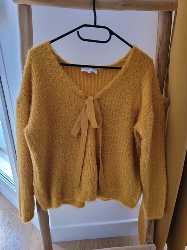 Pull doux moutarde - femme, –