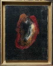 Antique Original Oil Painting on Canvas, Abstract composition, Signed, Framed