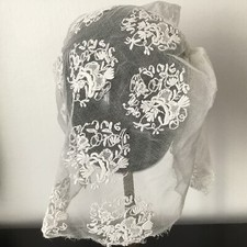 Bonnet Ancien Broderie Dentelle Coiffe Antique French Lace Bonnet 19thC