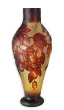 Vase en verre galle-style « raisins » réplique design rétro décoration