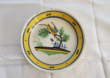 Assiette 19ème, Oiseau branché, Sud Ouest, Angoulême