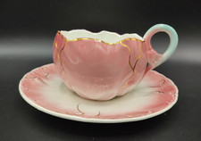 LUNEVILLE Très grande tasse en faïence ancienne rose Keller et Guerin 1832 1923