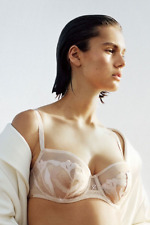 Soutien-gorge 100C (85C eu) Corbeille CHANTELLE Montaigne Blanc et Jaune