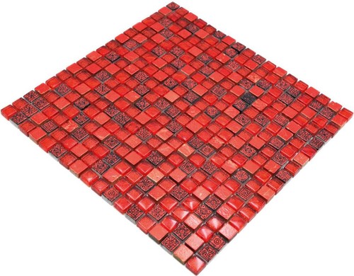 Glasmosaïque rouge mur - mur, de