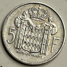 5 FRANCS 1960 RAINIER III MONACO ARGENT