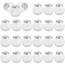 Belle Vous Bocaux en Verre Ronds Transparent avec Couvercles (Lot de 24) - Mini