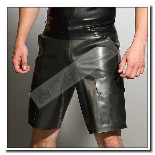 Latex bermuda men loose - latex,