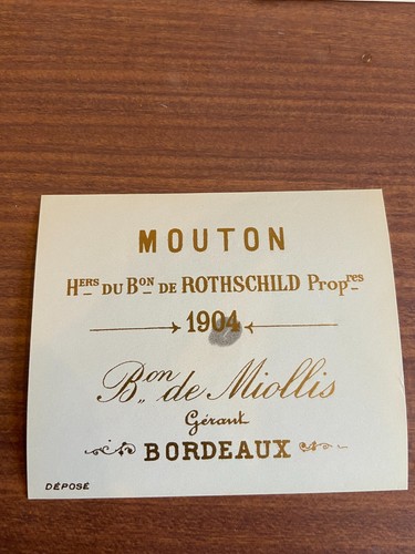 Etiquette château mouton - etiquette,