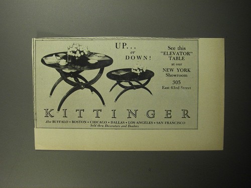 1957 kittinger elevator table - elevator,