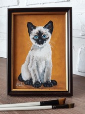 Tableau yeux bleus chaton