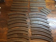 HO-JOUEF-Lot de 32 RAILS BALLAST DRIOIT/COURBES 1ere génération vers 1955/1959
