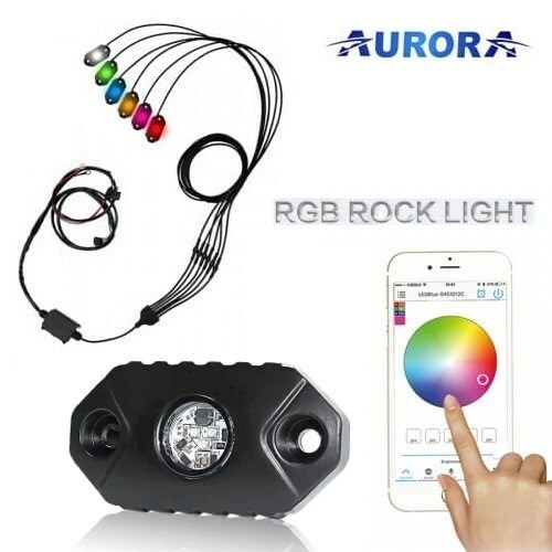 Kit led rock light rgb - rock,
