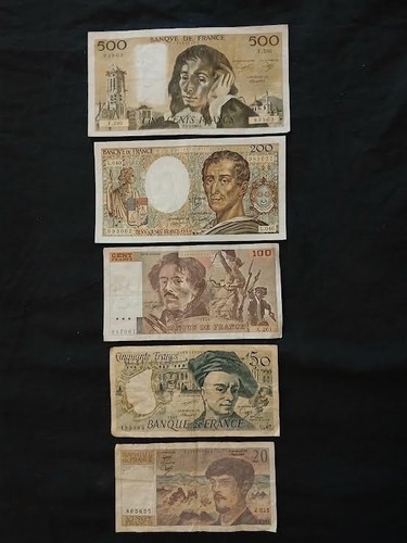 Billets francs usagés - billets, (17)
