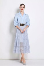 Robe Chemise Midi Avec Jupe En