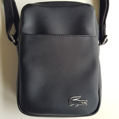 Sacoche zippée noire lacoste - zippée,