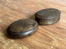 Vintage Ancien Repasser Boite Meuble-Lavabo FEMMES Poche Maquillage Set 2 Pièces