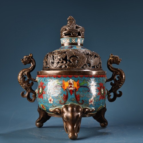 Old cloisonne enamel - cloisonne, bronze