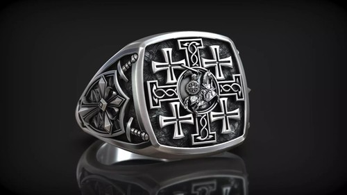 Bracelet homme oxydé - , croix