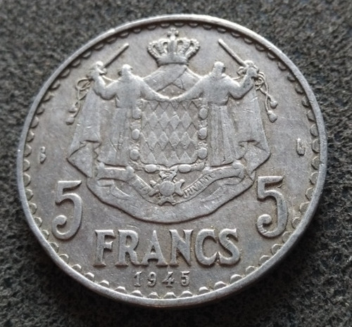 Monaco francs 1945 - 5, aluminium