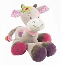 ♦  - Doudou Peluche Géante Vache Alizée Grise Mauve Rose  Nattou