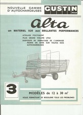 GUSTIN - 08 CLIRON CHARLEVILLE - AUTOCHARGEUSE / catalogue brochure dépliant