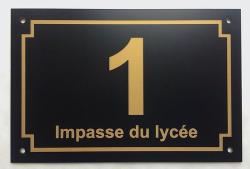 Plaque pvc numero - pvc, de