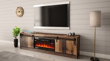 Meuble TV avec cheminée