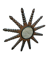 Miroir soleil bois sculpte