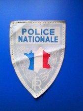 Insigne Toile cirée Obsolète Police porté autrefois sur veste intervention fluo